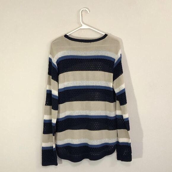 Absolutely Creative Worldwide Size XL Multicolor Striped Knit Sweater Preppy - Picture 2 of 4
